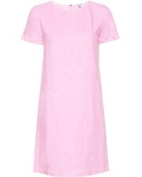 Aspesi - Linen Mini T-shirt Dress - Lyst