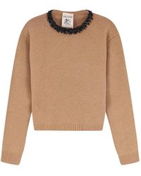 Semicouture - Denny Bead-Embellished Sweater - Lyst
