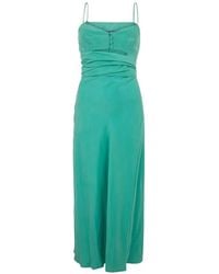 Alberta Ferretti - Cut-Out Silk Midi Dress - Lyst