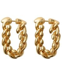 Burberry - Spear Gold-plated Chain Hoop Earrings - Lyst