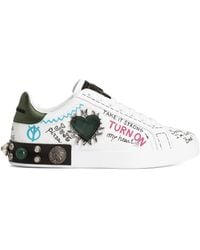 Dolce & Gabbana - "Portofino" Sports Shoes With Appliqués - Lyst