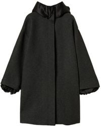 Twinset - Hooded Single-Breasted Coat - Lyst