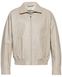 FRAME - Leather Bomber Jacket - Lyst