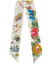 Ferragamo - Jungle Party-Print Silk Mini Bandeau - Lyst