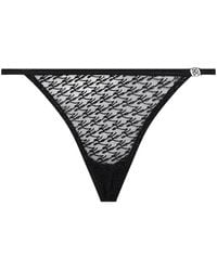 KARL LAGERFELD - Autograph Mesh Thong - Lyst