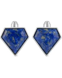 Mateo - Pentagon Manschettenknöpfe aus Sterlingsilber mit Lapislazuli - Lyst