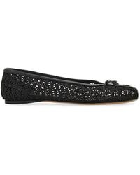 Ferragamo - Macramé Lace Ballet Flats - Lyst