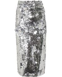 Carolina Herrera - Sequin-embellished Midi Skirt - Lyst