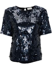 P.A.R.O.S.H. - Bluse Mit Pailletten - Lyst