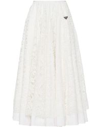 Prada - Lace Midi-skirt - Lyst