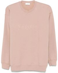 Saint Laurent - Sweater Met Geborduurd Logo - Lyst