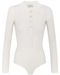 CAYET - Jill Ribbed-Knit Bodysuit - Lyst