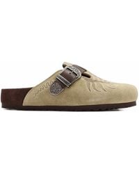 Birkenstock - X Etro Boston Embroidered Buckle-Fastening Mules - Lyst