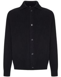 Zanone - Ribbed-Knit Wool Jacket - Lyst