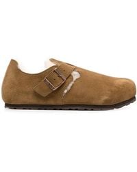 Birkenstock - London Suede Slippers - Lyst