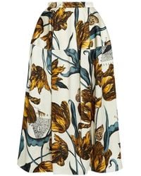 Erdem - Floral-Print Midi Skirt - Lyst