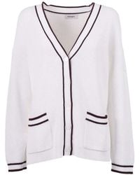 Kangra - Sequin-Embellished Striped-Trim Cardigan - Lyst