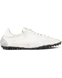 Maison Margiela - Sleek Low-Profile Sneakers With Textured Suede Accents - Lyst
