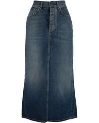 Balenciaga - Denim Maxi Skirt - Lyst