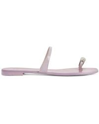 Giuseppe Zanotti - Nuvo Roll 10 Minimalist Embellished Leather Sandals - Lyst