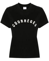 Courreges - Katoenen T-shirt Met Logoprint - Lyst