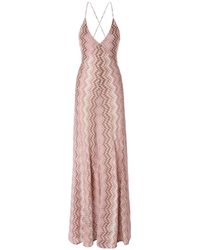 Missoni - Long Viscose Dress With Snake Motif - Lyst