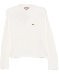 Twinset - Ribbed-Knit V-Neck Sweater - Lyst