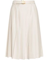 Miu Miu - Gonna Midi Plissettata - Lyst