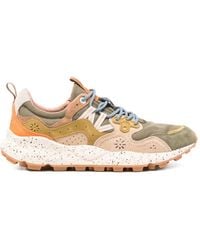 Flower Mountain - Yamano 3 Panelled Suede-Trim Sneakers - Lyst