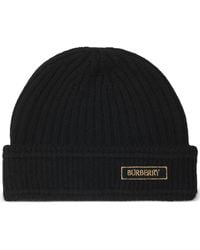 Burberry - Logo Patch Beanie - Lyst