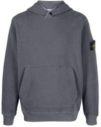 Stone Island - Compass Logo-patch Cotton Hoodie - Lyst