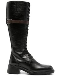 Miista - Beatrix Lace-Up Buckle-Strap Boots - Lyst