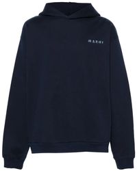 Marni - Logo-Print Cotton Hoodie - Lyst