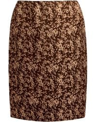 12 STOREEZ - Floral-Pattern Silk Midi Skirt - Lyst