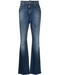 DSquared² - Logo-Patch Flared Jeans - Lyst