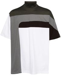 Kolor - Jersey-T-Shirt in Colour-Block-Optik - Lyst