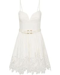 Rebecca Vallance - Vestido corto Montreux con cinturón y encaje - Lyst