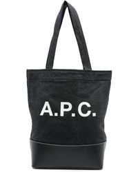 A.P.C. - Bolso shopper Axel pequeño - Lyst