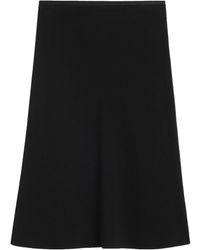 Ami Paris - Crepe Midi Skirt - Lyst