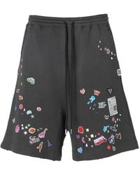 Maison Mihara Yasuhiro - Kids Sticker Printed Sweat Shorts - Lyst
