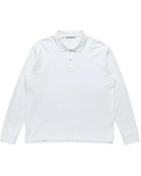 Acne Studios - Logo-Print Long-Sleeve Polo Shirt - Lyst