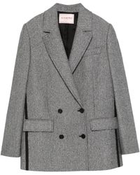Iceberg - Double-Breasted Herringbone Blazer - Lyst