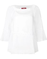 Max Mara - Broderie anglaise trim blouse - Lyst