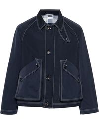 Thom Browne - Contrast-Stitching Raglan Jacket - Lyst