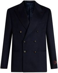 Etro - Double-Breasted Cashmere Blazer - Lyst