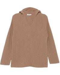 Max Mara - Geribbelde Trui Met Capuchon - Lyst