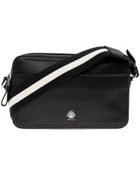 Bally - Ray Logo-Print Leather Messenger Bag - Lyst