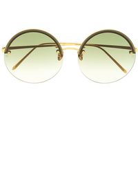 Linda Farrow - Adrienne Round-frame Sunglasses - Lyst