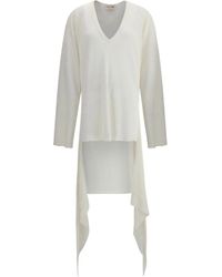 The Attico - Robe Courte À Col V - Lyst