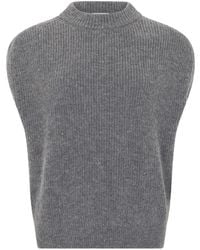 Peserico - Sequin-Embellished Ribbed Sleeveless Top - Lyst